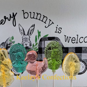 Easter Clear Toy Candy, Barley Lollipops