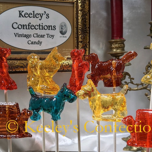 Christmas Clear Toy Candy Barley Lollipops Etsy