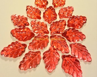 Cinnamon Leaves Bite Sized Clear Toy Candy Edible Hard Candy Cupcake Topper, Cake Decor, Party Favor - 48 Pieces