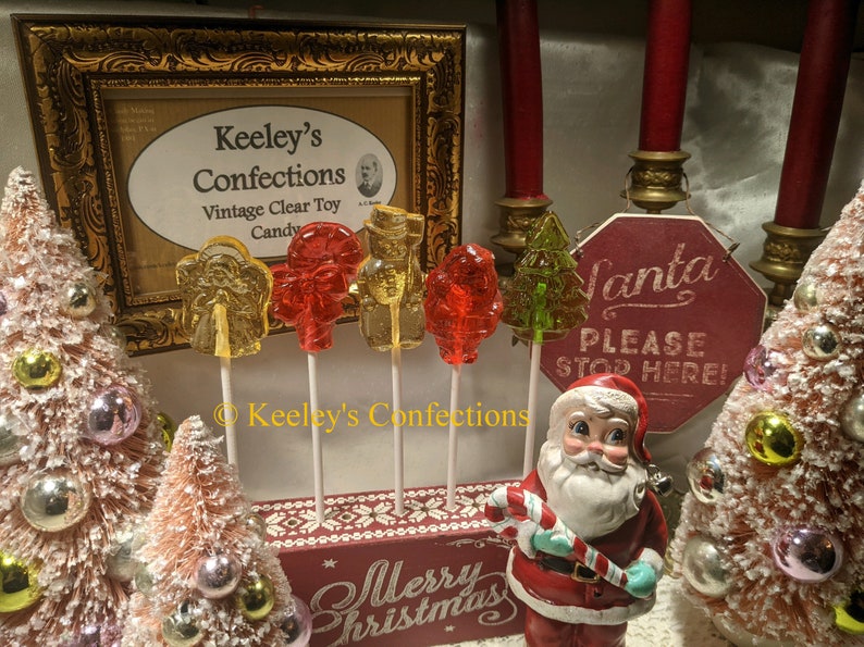 Christmas Clear Toy Candy Barley Lollipops Etsy