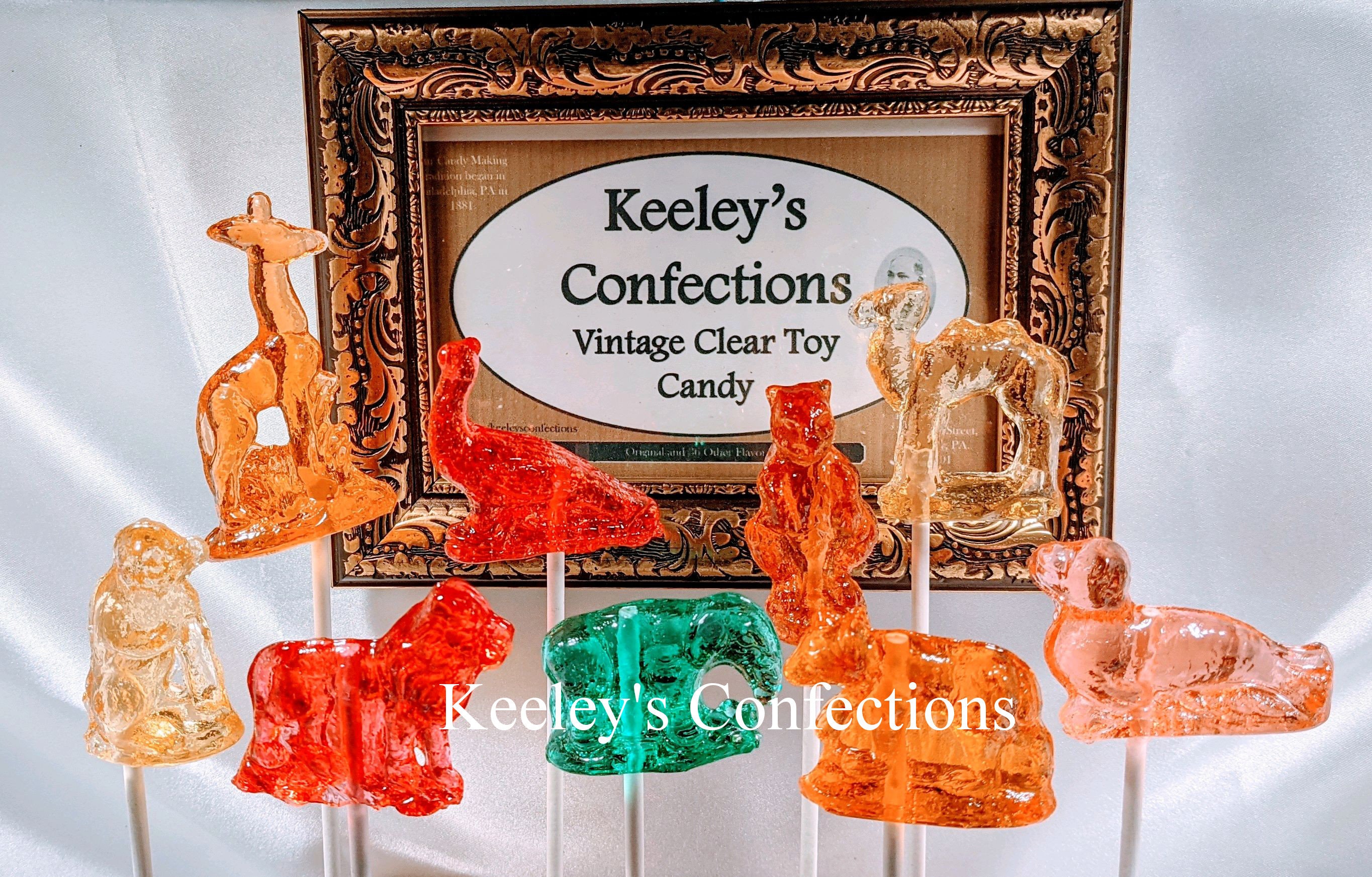 Vintage Clear Toy Candy Barley Lollipops Eastlake Zoo Etsy