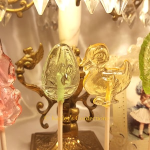Easter Clear Toy Candy, Barley Lollipops