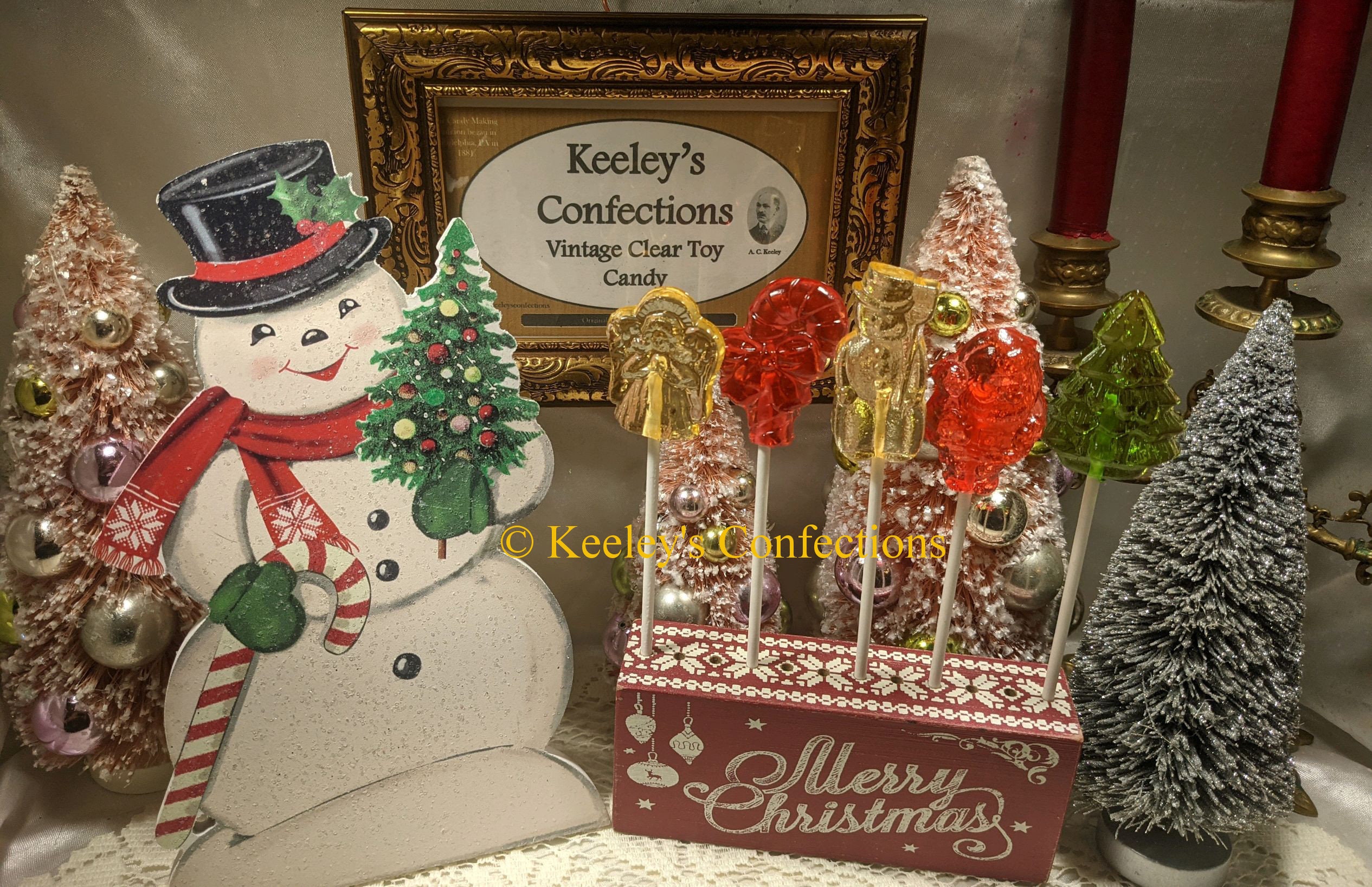 Christmas Clear Toy Candy Barley Lollipops Etsy