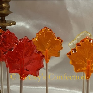 Maple Leaf Clear Toy Candy, Barley Lollipops