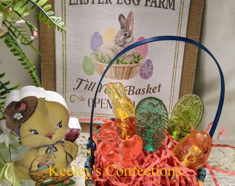 Easter Clear Toy Candy, Barley Lollipops