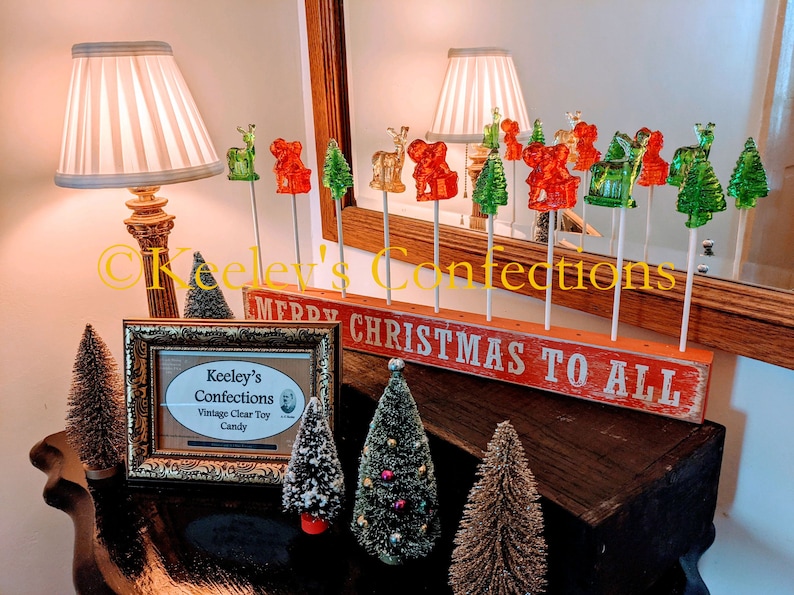 Vintage Clear Toy Candy Barley Lollipops 9 Count Old Etsy