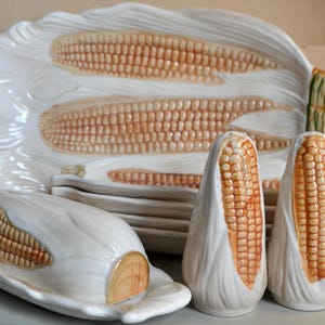 Corn-on-the-cob Figural Dish Set