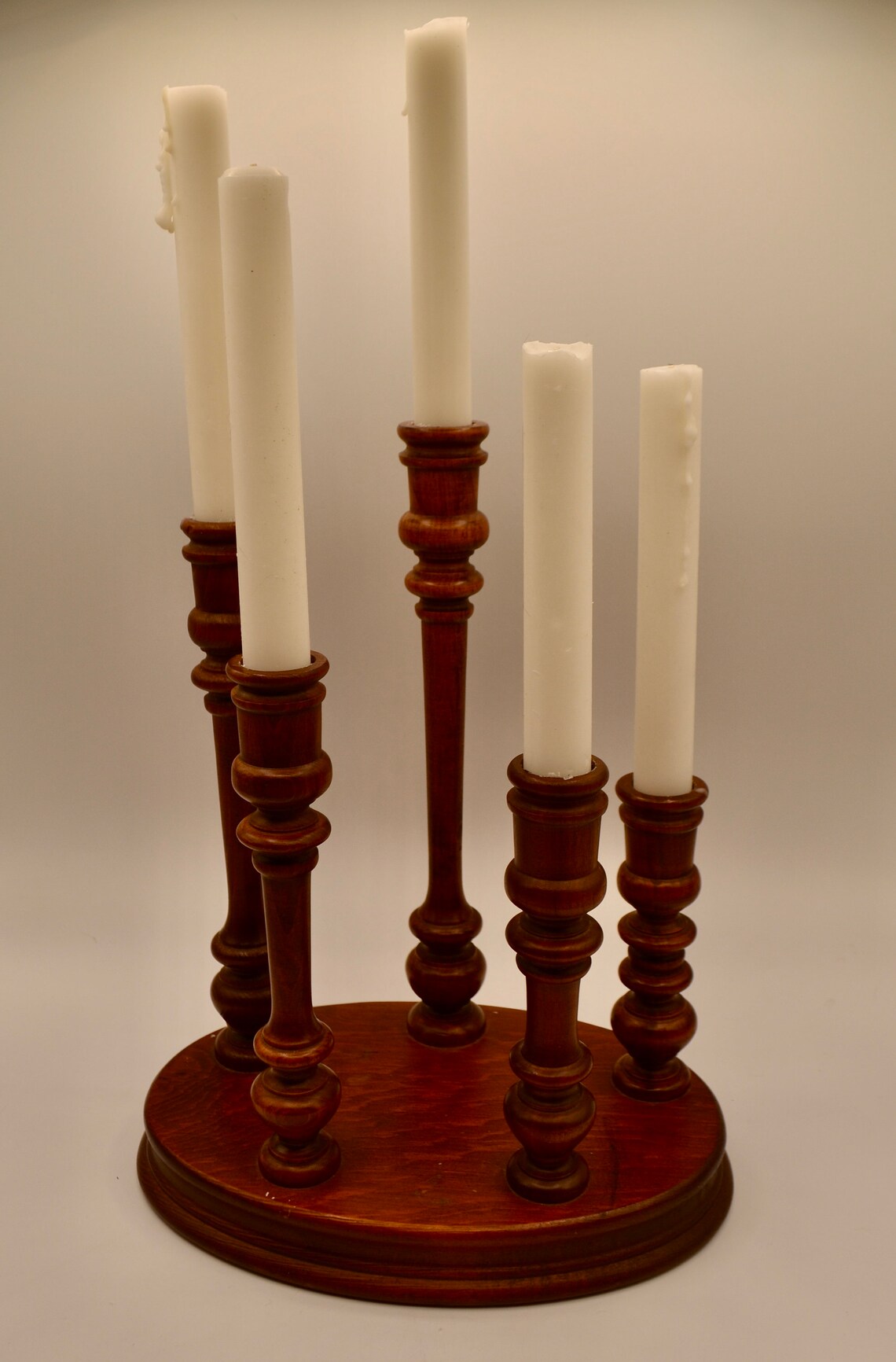 Wood Multicandle Holder Etsy