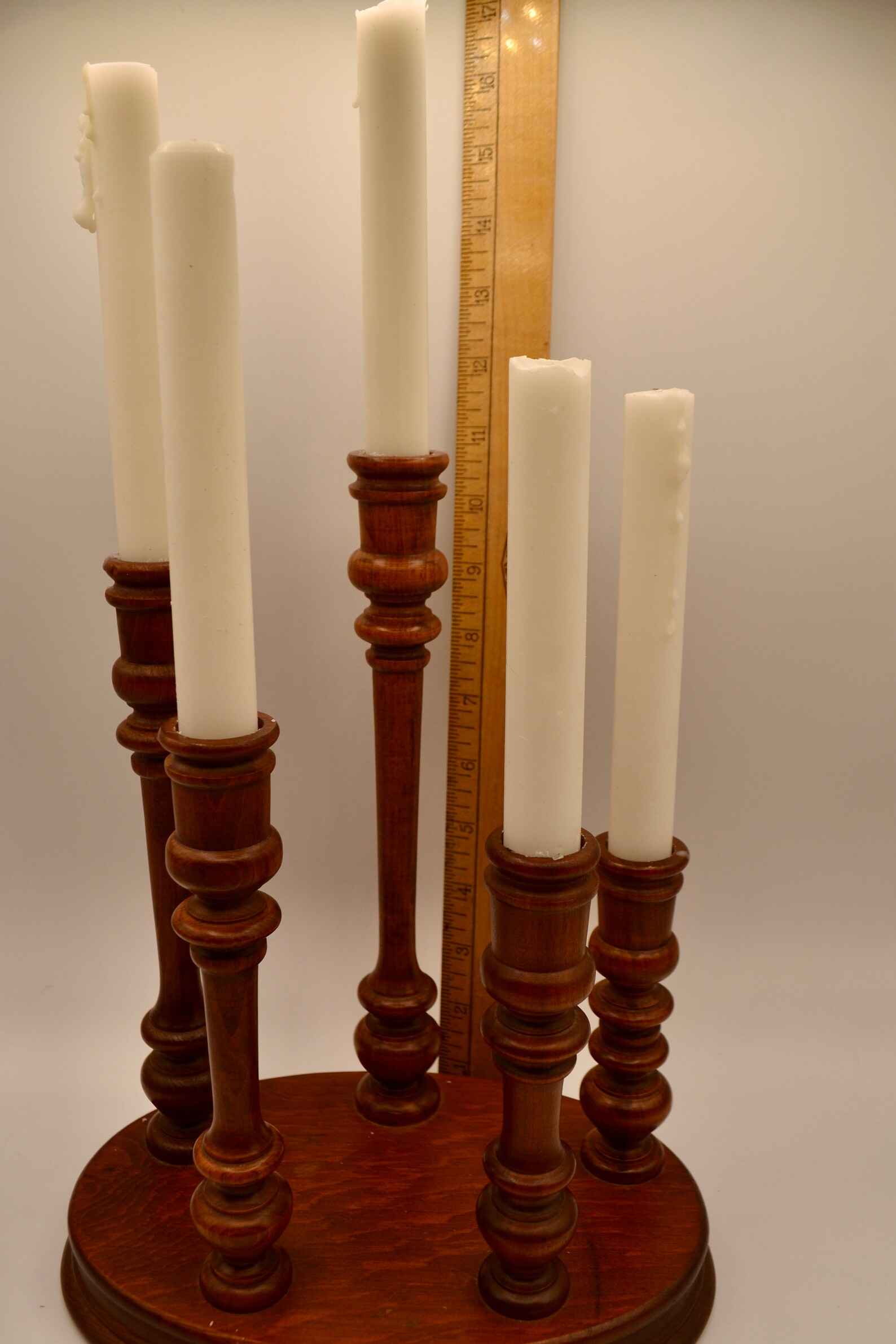 Wood Multicandle Holder Etsy