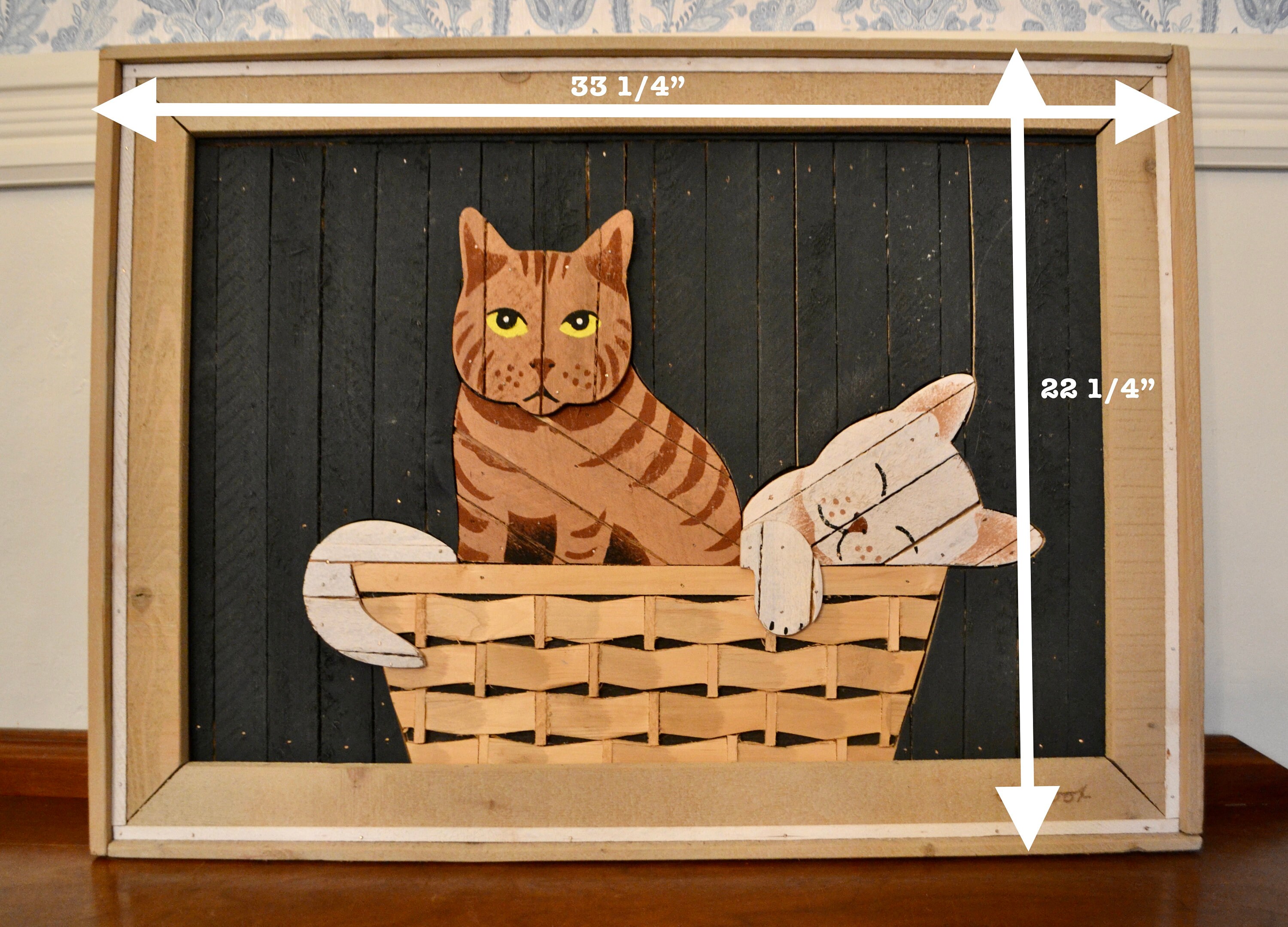 Cats Lath Wood Art by Theodore Degroot - Etsy