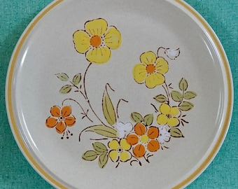 Hearthside Garden Festival Stoneware Sunshine Flowers Dinner Plate