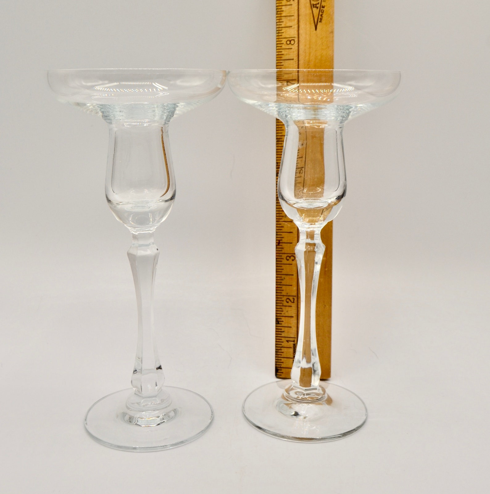 Set of 2 Martini Glass Candlestick Holders Etsy.de