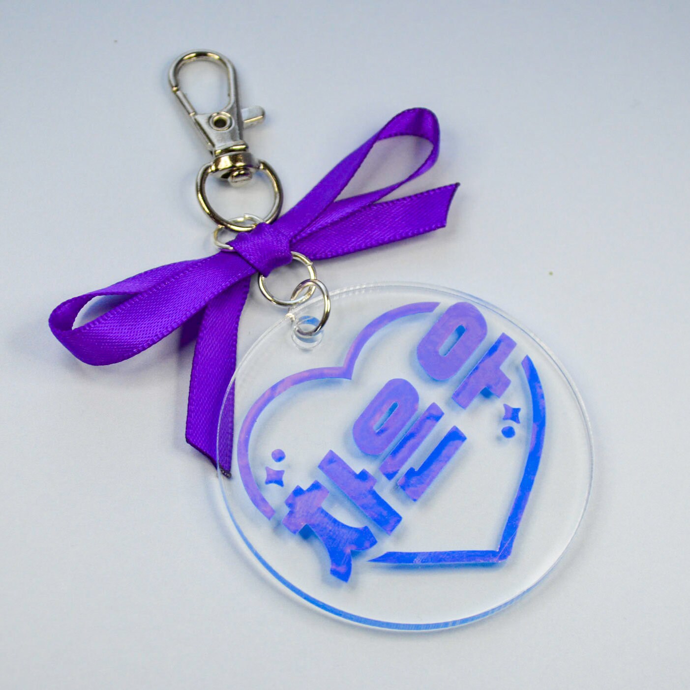 Astro Holographic Keychain with Ribbon Etsy
