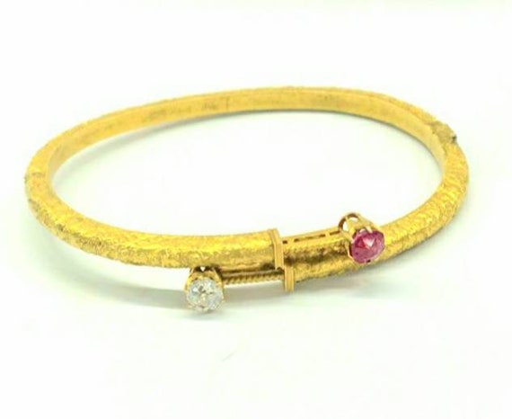 Antique Russian gold cuff bracelet