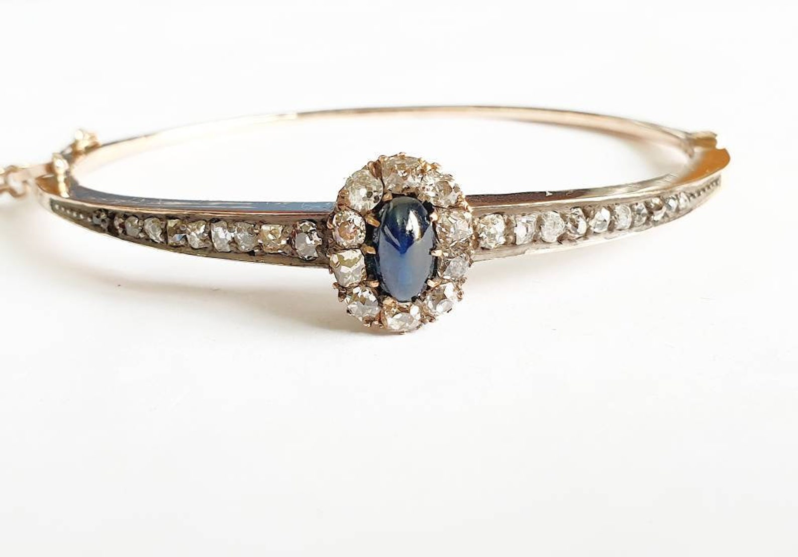 Antique Sapphire Diamond Bracelet Etsy