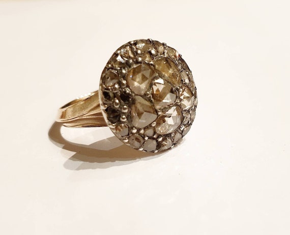 Rose cut Diamond poison Ring