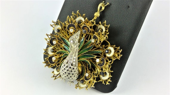 Peacock Brooch Pendant