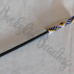Made in Montana | Beaded Hair Stick | Peyote | Aztec Design