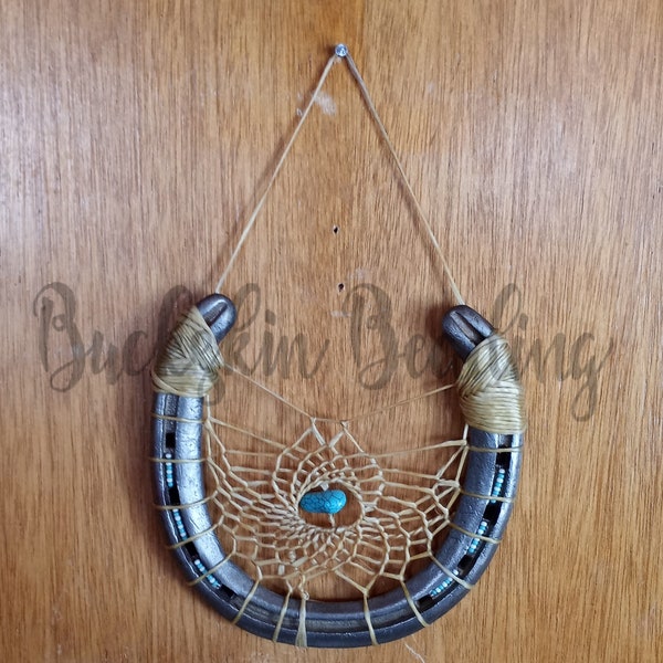 Made in Montana | Reclaimed Horseshoe | Dreamcatcher | Turquoise | Two Colors | Wall Decor