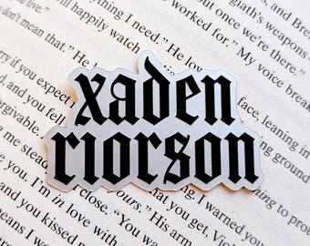Xaden Riorson Sticker | Fourth Wing Sticker | Iron Flame Sticker | Onyx Storm Sticker | Empyrean Series Sticker
