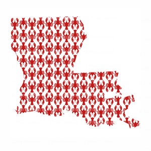 Louisiana Crawfish PNG, Estado PNG para Camisa, Louisiana, Red Crawfish PNG, Comida Cajun, Lagostim Cozido, design de sublimação Arquivo Digital