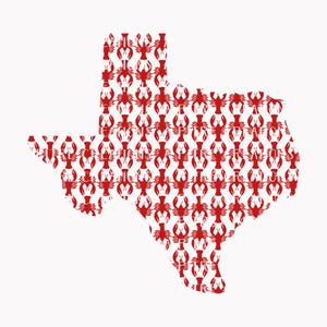 Texas Repeating Vector Texas Crawfish PNG: Cajun Food Design (digital File) - Etsy