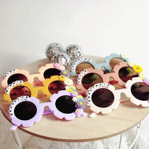 personalized sunglasses for kids, sunnies, custom sunnies, flower girl gift, stocking stuffer for girls, christmas gift, gift for girls
