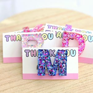 Pinza para el cabello con letras, pinza para el cabello personalizada, pinza para el cabello personalizada, regalo de cumpleaños para niñas, pinza para el cabello con letras, pinza para el cabello de cumpleaños, regalo para niña