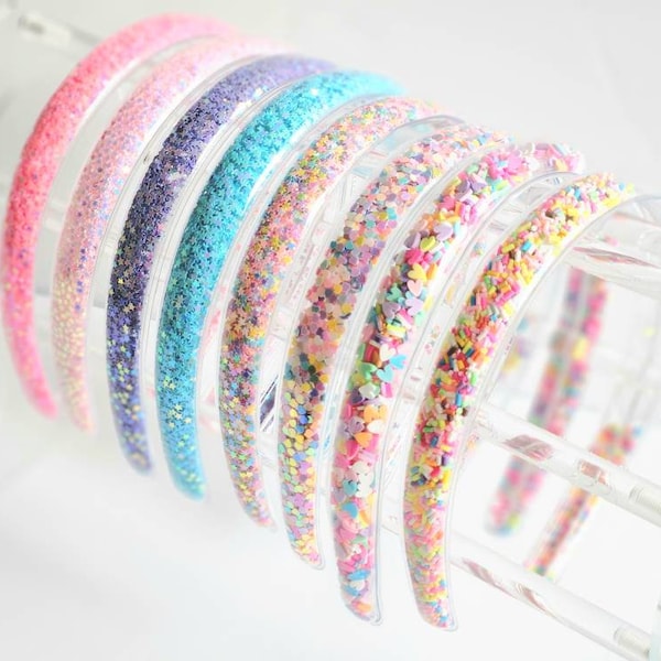 Confetti Sprinkle Headband – Waterproof, Glittery, Perfect Stocking Stuffer! Ideal Girls' Gift and Fashion Accessory.