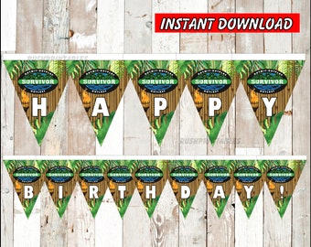 instant download Survivor viewing party Survivor trivia board game gift Survivor tv show gift The Survivor tv show game printable game