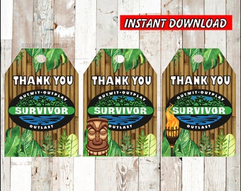 instant download Survivor viewing party Survivor trivia board game gift Survivor tv show gift The Survivor tv show game printable game