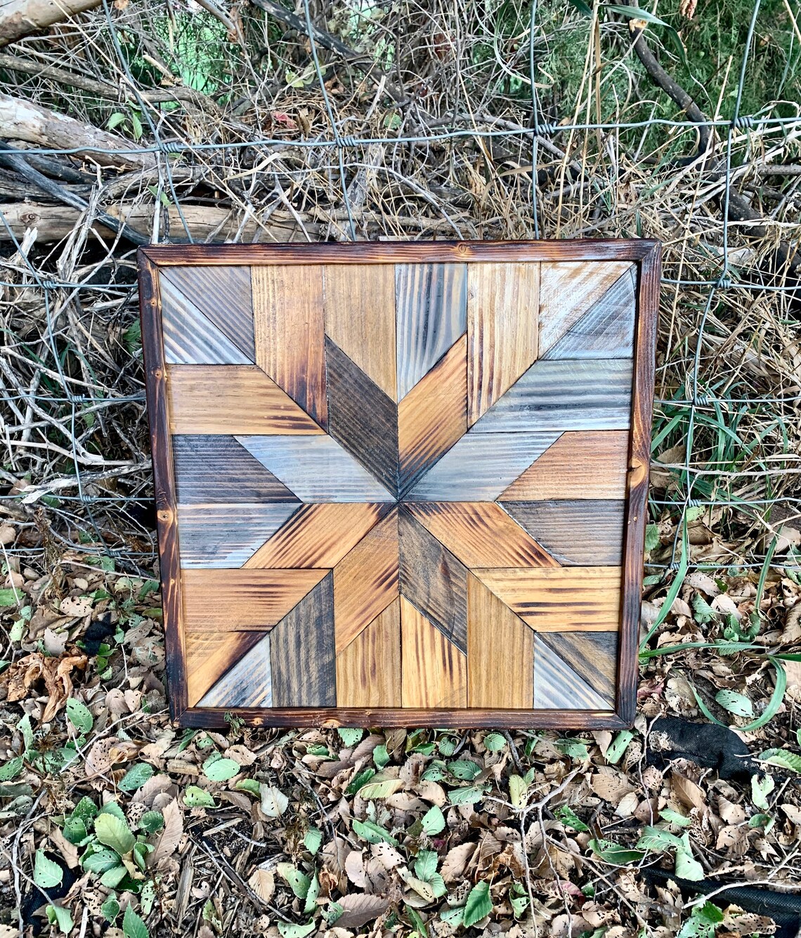 17 X 17 old Fence Post Reclaimed Wood Wall Art Barn Etsy