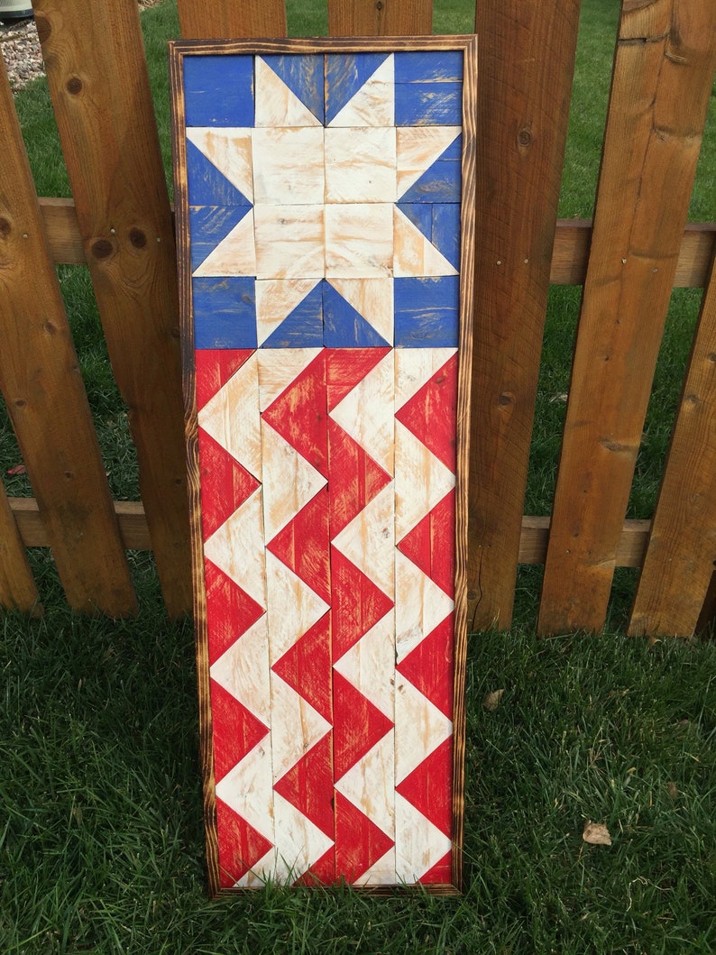 16x49 American Flag Barn Quilt Tribute Etsy
