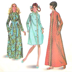 Vintage 1970 McCalls Sewing Pattern 2696 Misses' Robe Medium Sizes 8 - 14 UNCUT
