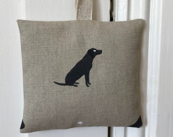 Black Labrador Lavender Sachet in Sophie Allport fabric