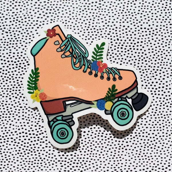 Roller Skate Sticker | Quad Skate Vinyl | Water and Weather Resistant Sticker for Laptop, Bumper, Water Bottle, Notebook