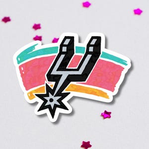 Spurs LogoSticker | Water and Weather Resistant Sticker for Laptop, Bumper, Water Bottle, Notebook