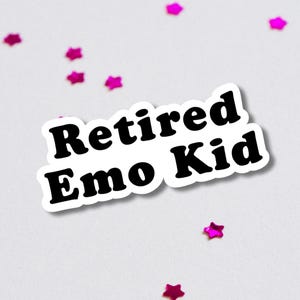Retired Emo Kid Vinyl Sticker