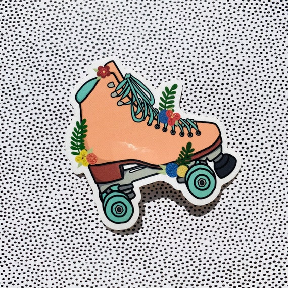 Roller Skate Sticker Quad Skate Vinyl Water and Weather Resistant Sticker  for Laptop, Bumper, Water Bottle, Notebook 