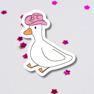 Cowboy Duck Vinyl Sticker