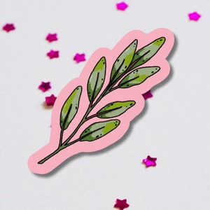 Sticker brin de sauge | Sticker résistant aux intempéries