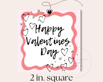 Valentines day cookie tag, Valentines Day tag, printable tag, instant download