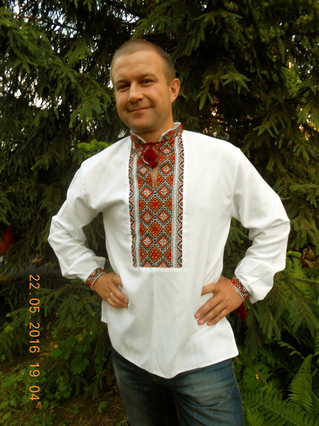 Ukrainian Vyshyvanka for Boy Linen White Boy's Shirt Embroidered Shirt Sorochka Vyshyta Worldwide Shipping from Ukrain Kleding Jongenskleding Tops & T-shirts Overhemden en buttondowns 