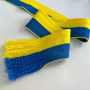 NEW! Ukrainian blue yellow belt Hand woven sash Authentic Cossack belt Ethnic unisex waistband Christmas gift