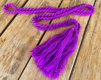 1980s Purple Braided Belt - Etsy display picture 1