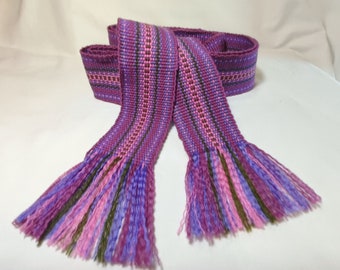 NOUVEAU ! Ceinture très péri tissée Ceinture artisanale violette Ceinture ethnique unisexe violette Cadeau bohème slave Cadeau de Noël