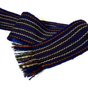 Ukrainian woven sash belt Handcrafted cossack waistband Earth colors girdle Wide ethnic semi wool cummerbund Unisex Christmas gift