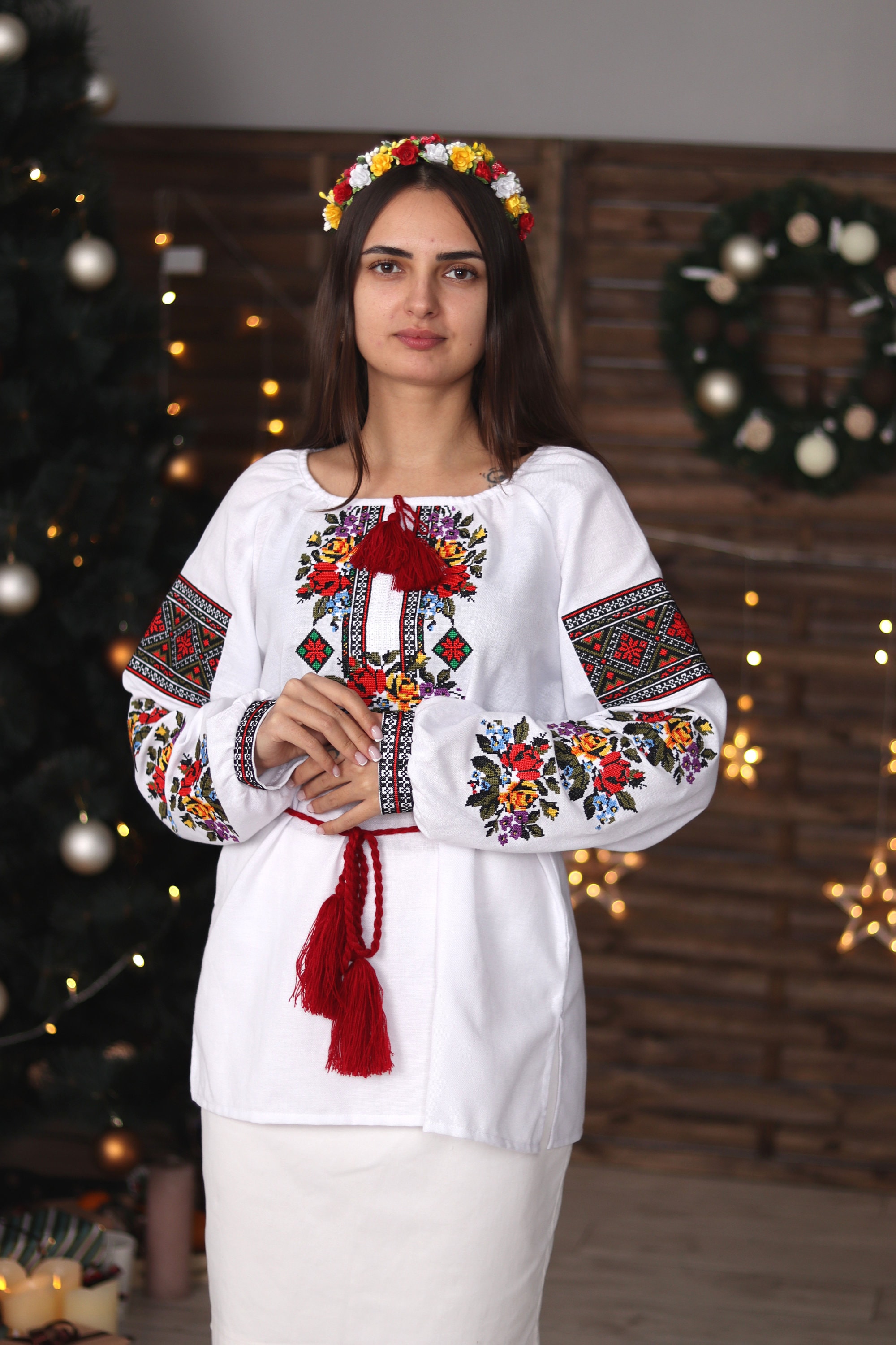Romanian Embroidered Blouse for Women Ukrainian Ethnic | Etsy