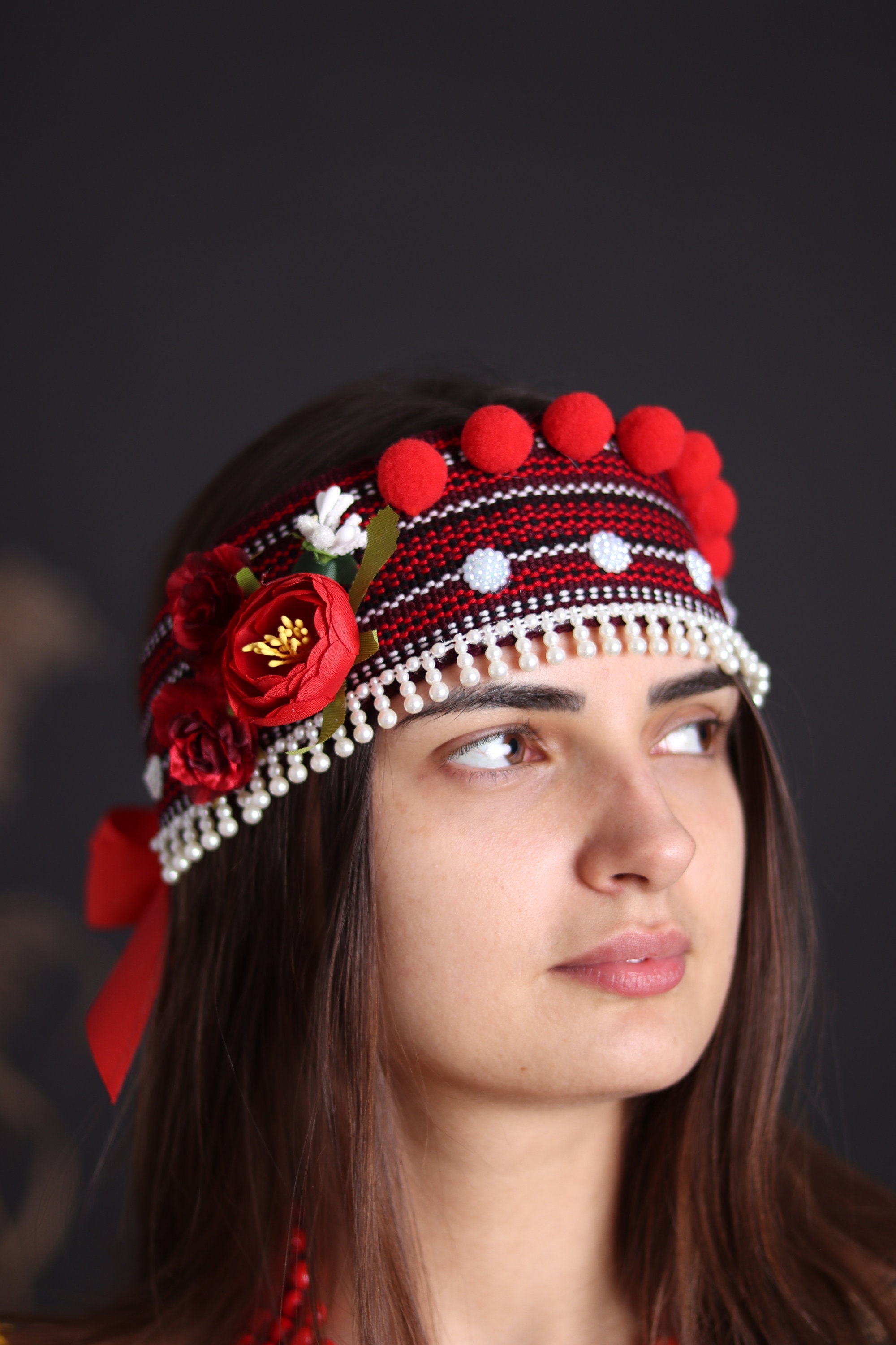 Ukrainian Headband for Women Colorful Ethnic Head Crown With