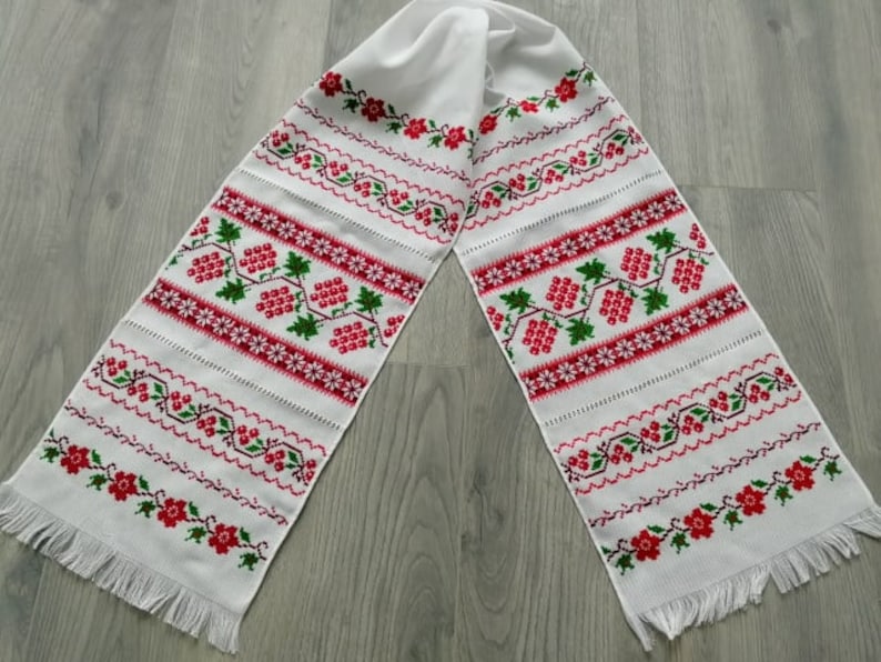 Wedding hand embroidered ukrainian towel Slavic traditional Etsy